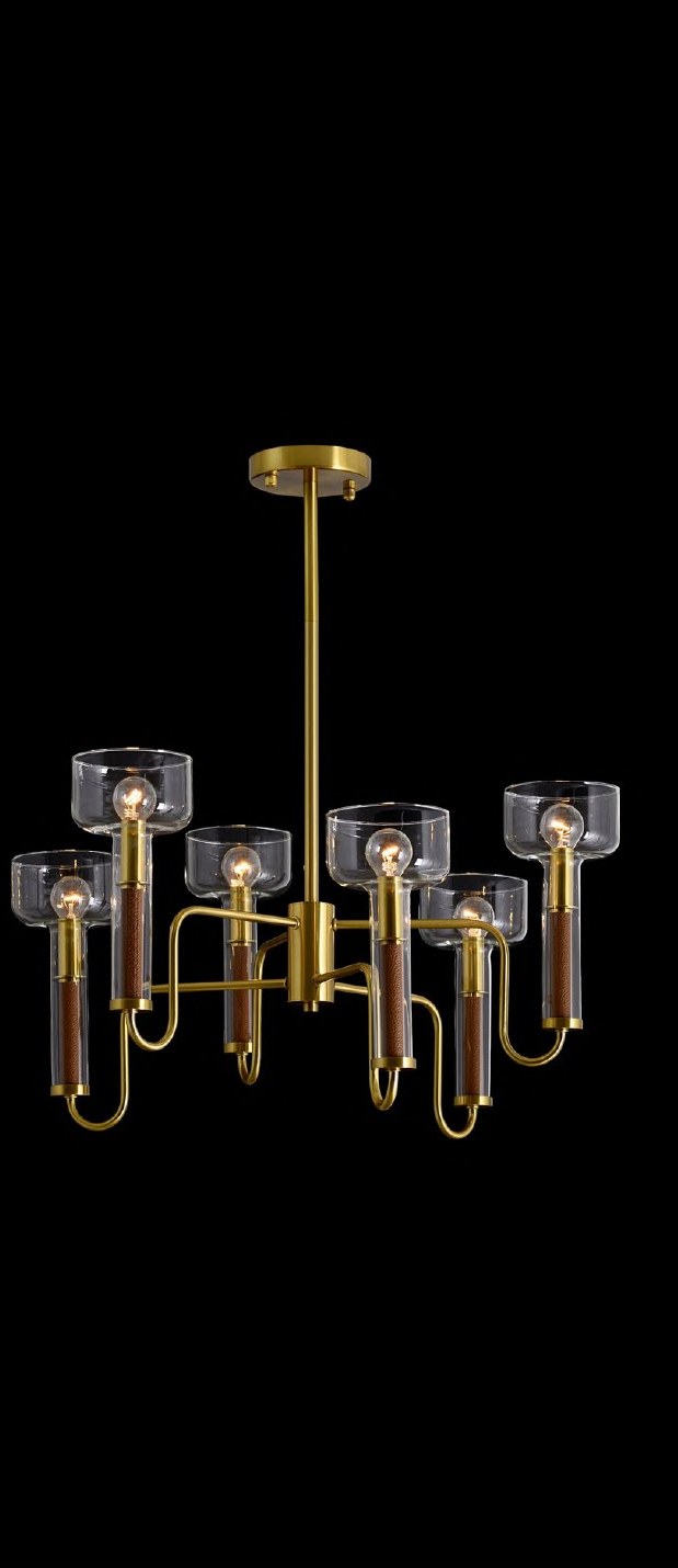 Antique Brass With Chandelier