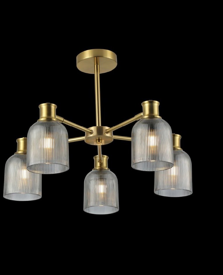 Antique Brass With Chandelier