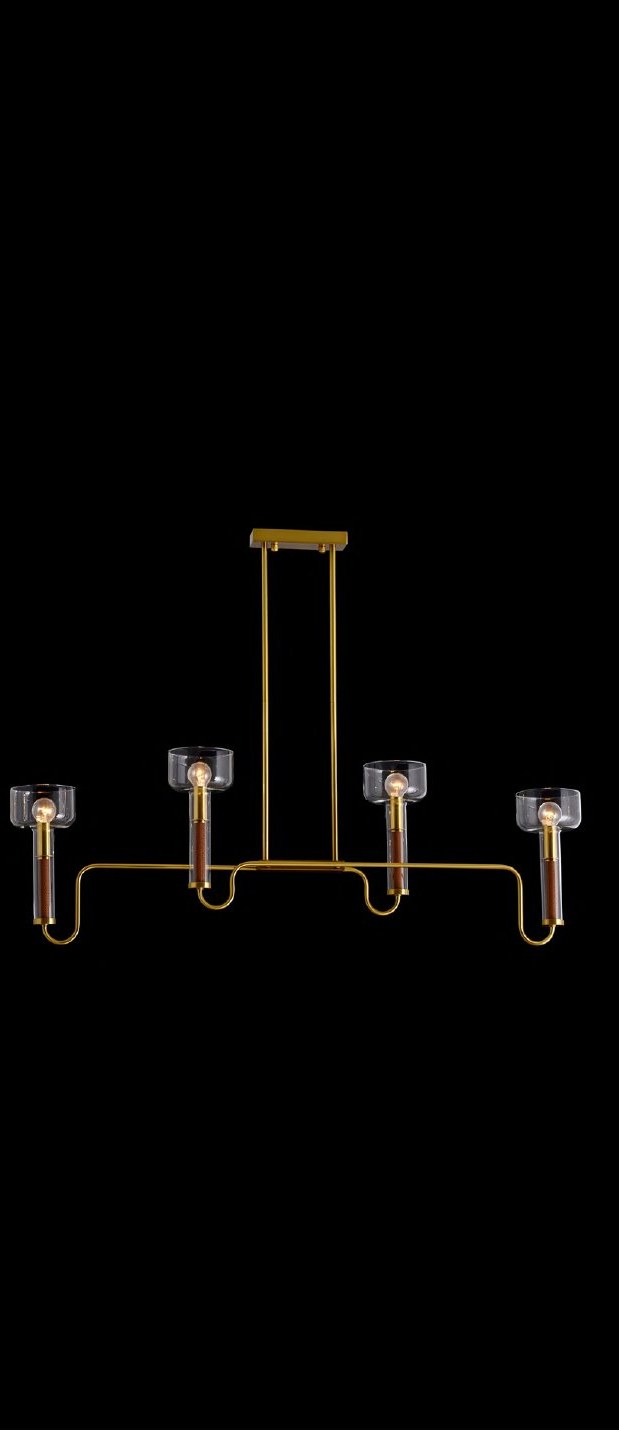 Antique Brass With Chandelier
