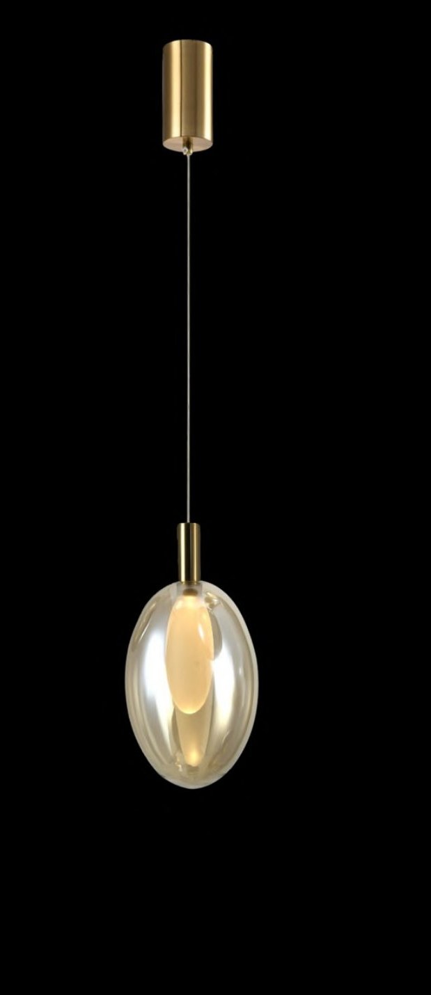 Gold Color Amber Pendant