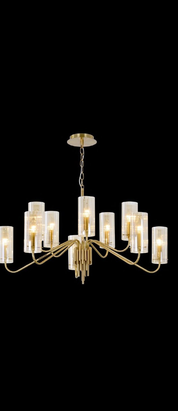 Antique Brass With Chandelier