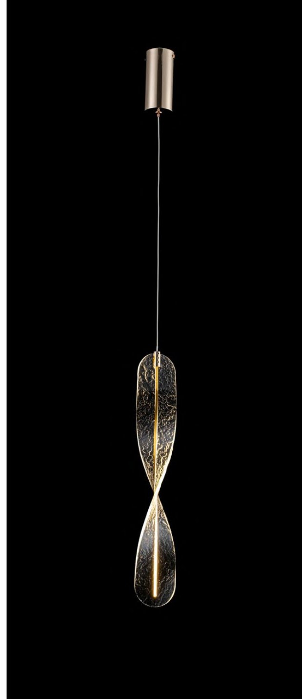 French Gold Acrylic Pendant