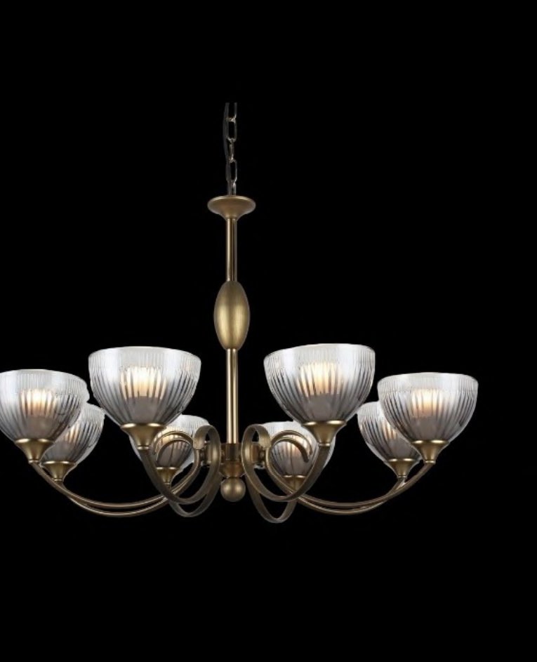 Antique Brass With Chandelier
