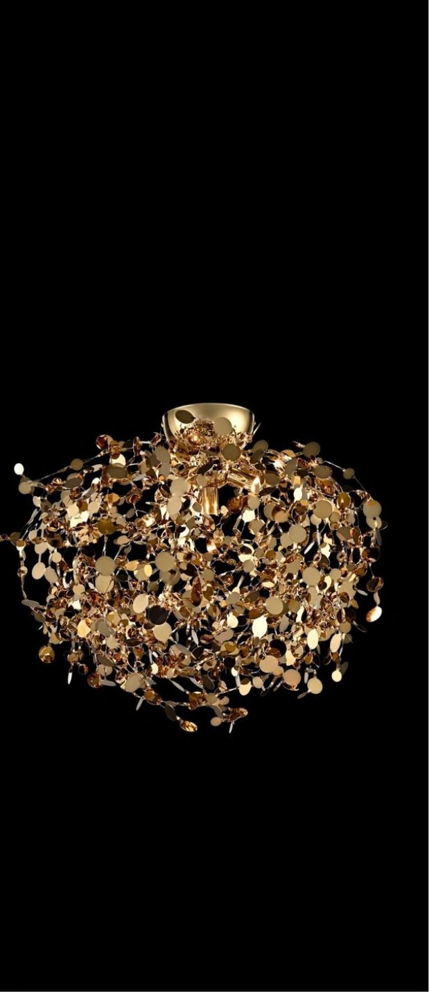 Ss Titanium Gold Ceiling Light