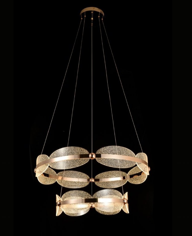 French Gold With Chandelier