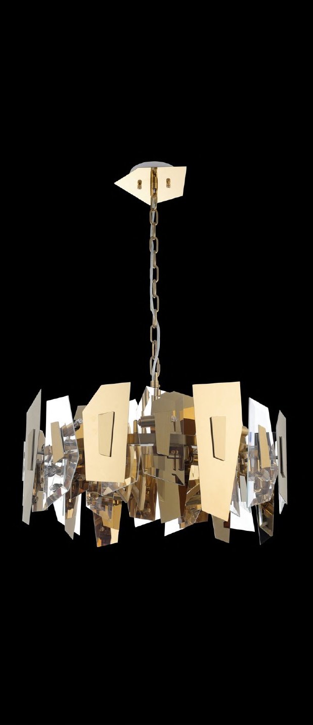 Titanium Gold With Chandelier