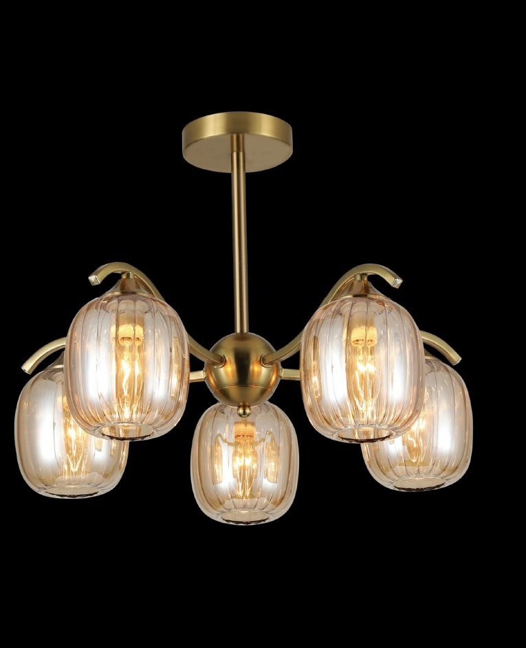 Antique Brass With Chandelier