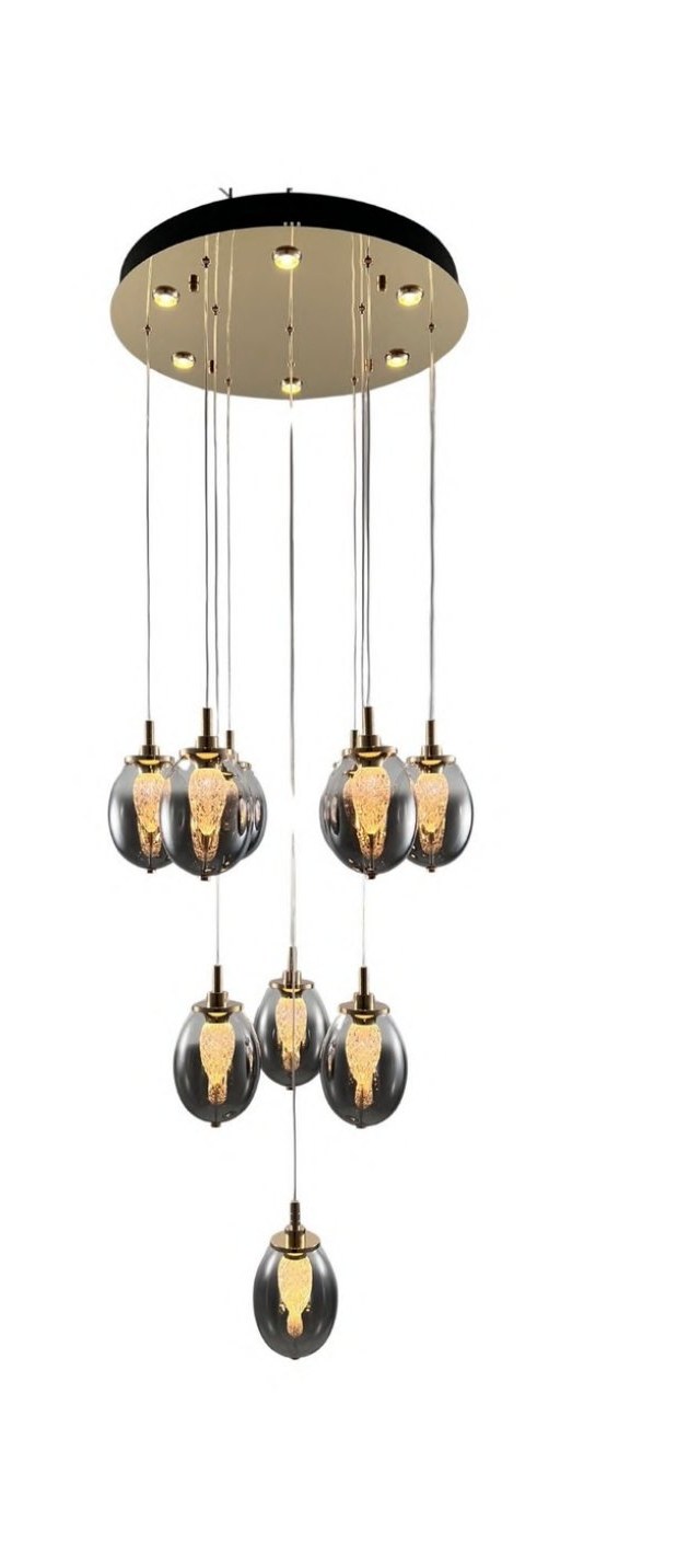 French Gold With Double Height Chandelier