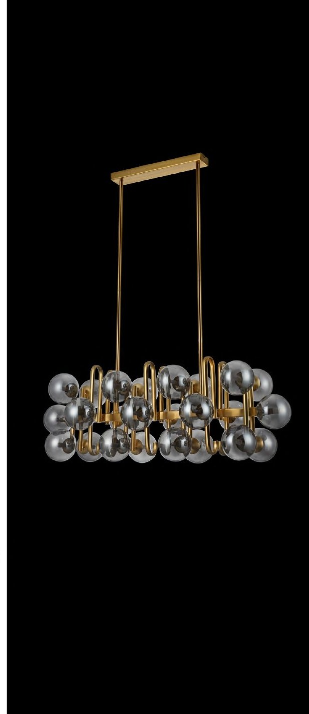 Antique Brass With Chandelier