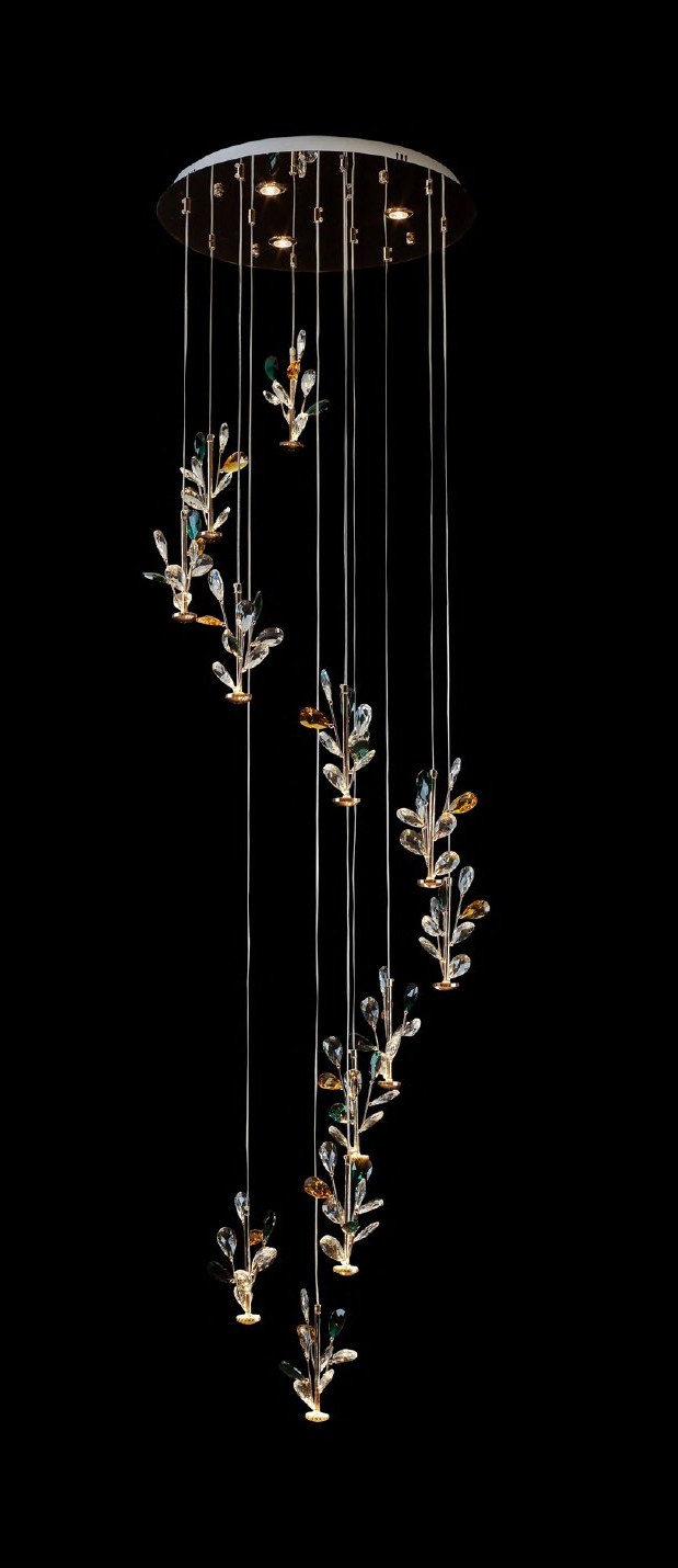 Champagne Gold With Double Height Chandelier