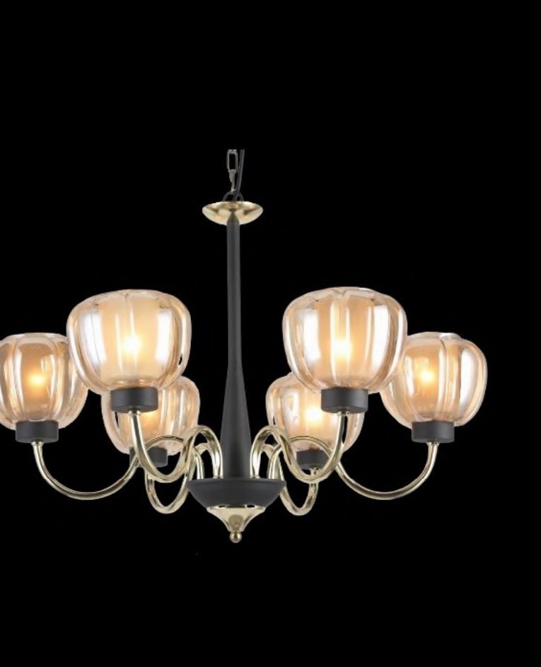 Antique Brass With Chandelier