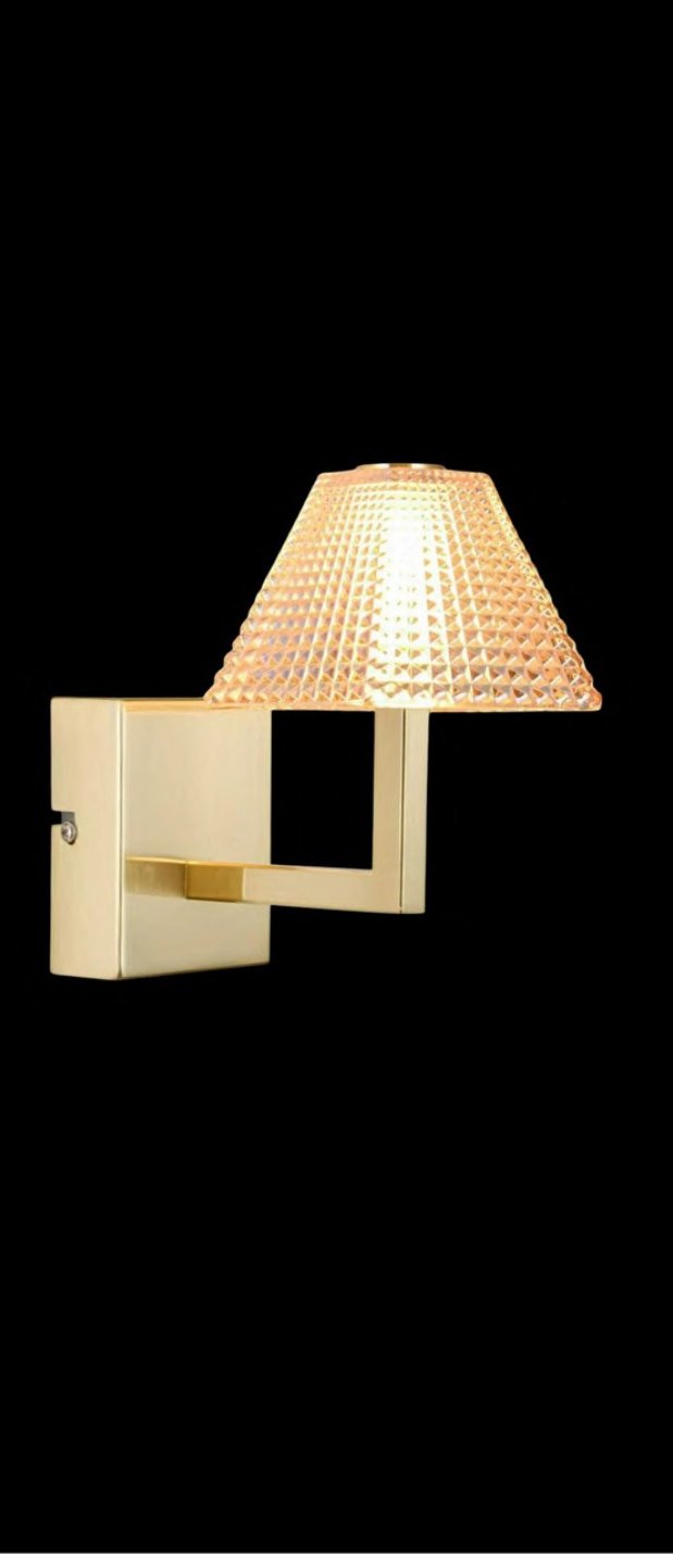 Matt Gold With Wall Light