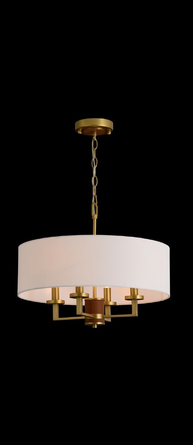 Antique Brass With Chandelier